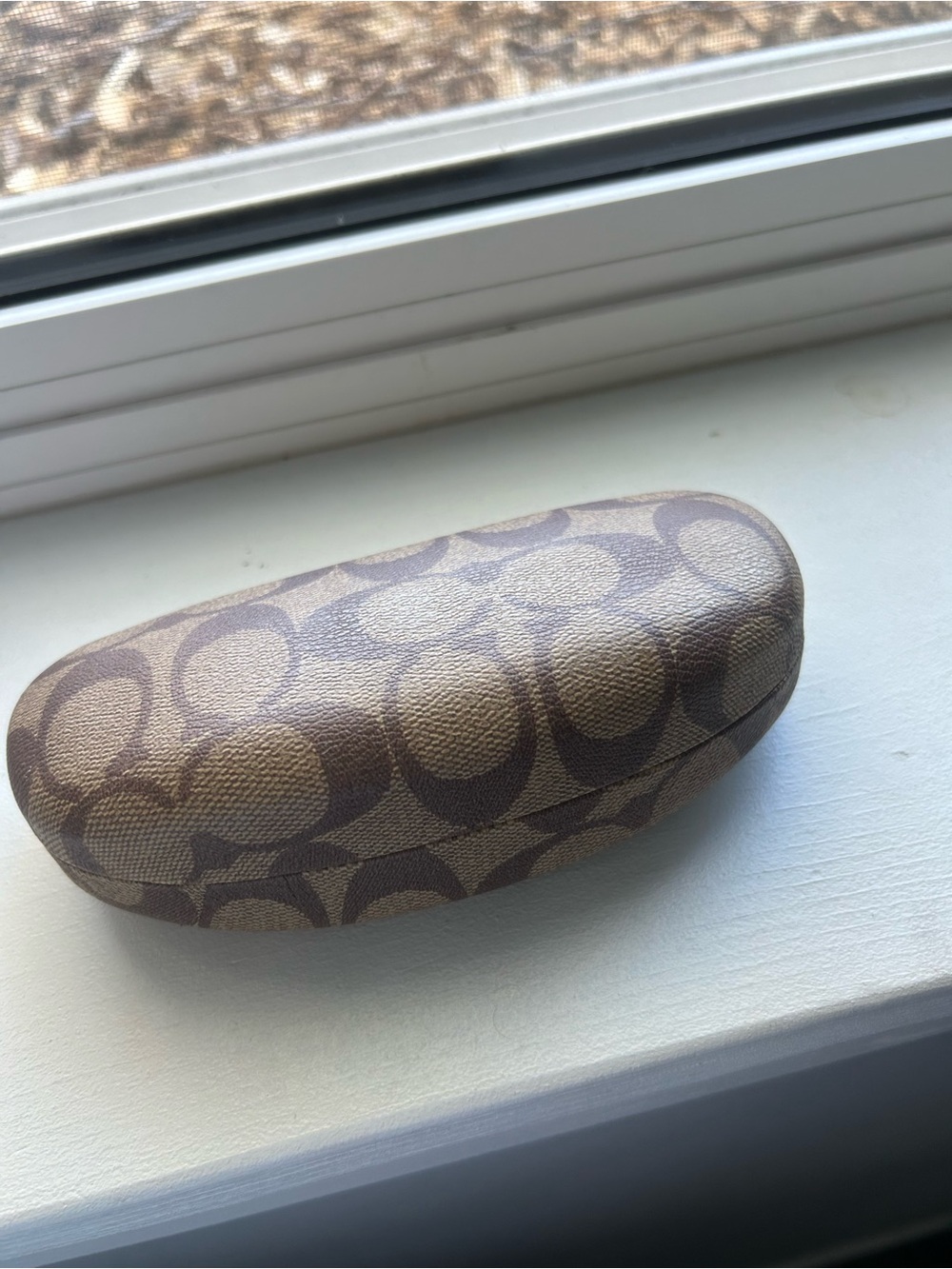 Coach Brown Signature Eyewear Case